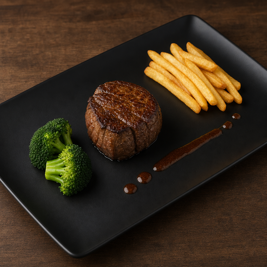 How to plate beef fillet. – Graphic